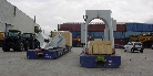 Затарка частей трубогибочной машины на мафи-трейлеры в порту Киль (Германия)