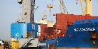 The loading of the cargo into the hold of the vessel to the port of Santos, Brazil